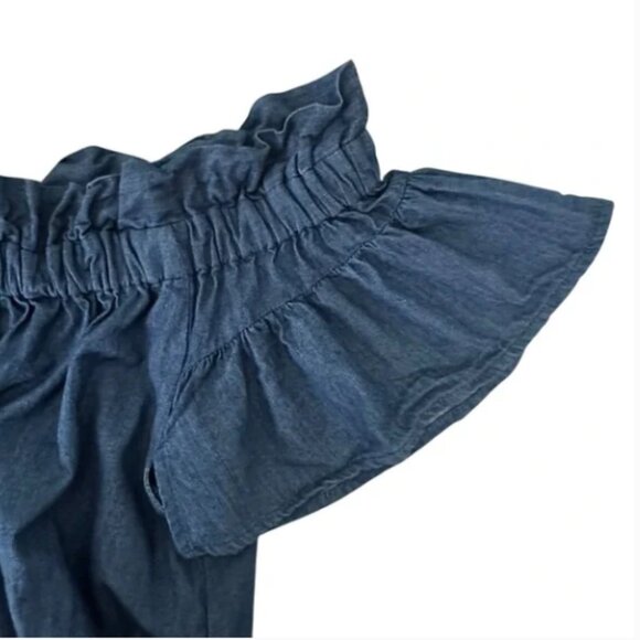 Corey Lynn Calter Off Shoulder Chambray Dress Size XS - Picture 6 of 8